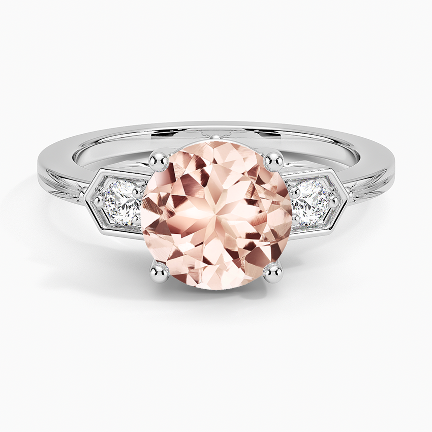 Art deco deals morganite ring