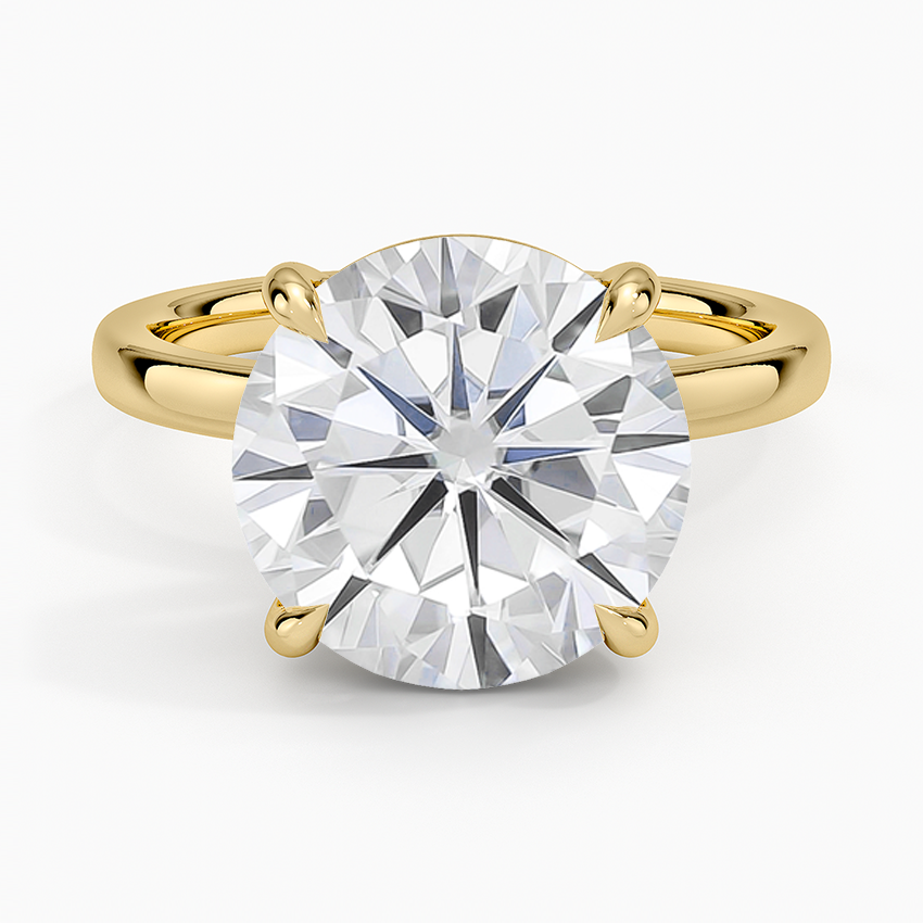 Moissanite Fairmined Perfect Fit Solitaire 2mm Ring in 18K Yellow Gold