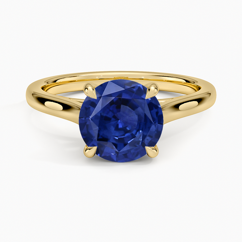 Sapphire 2mm Provence Solitaire Ring in 14K Yellow Gold
