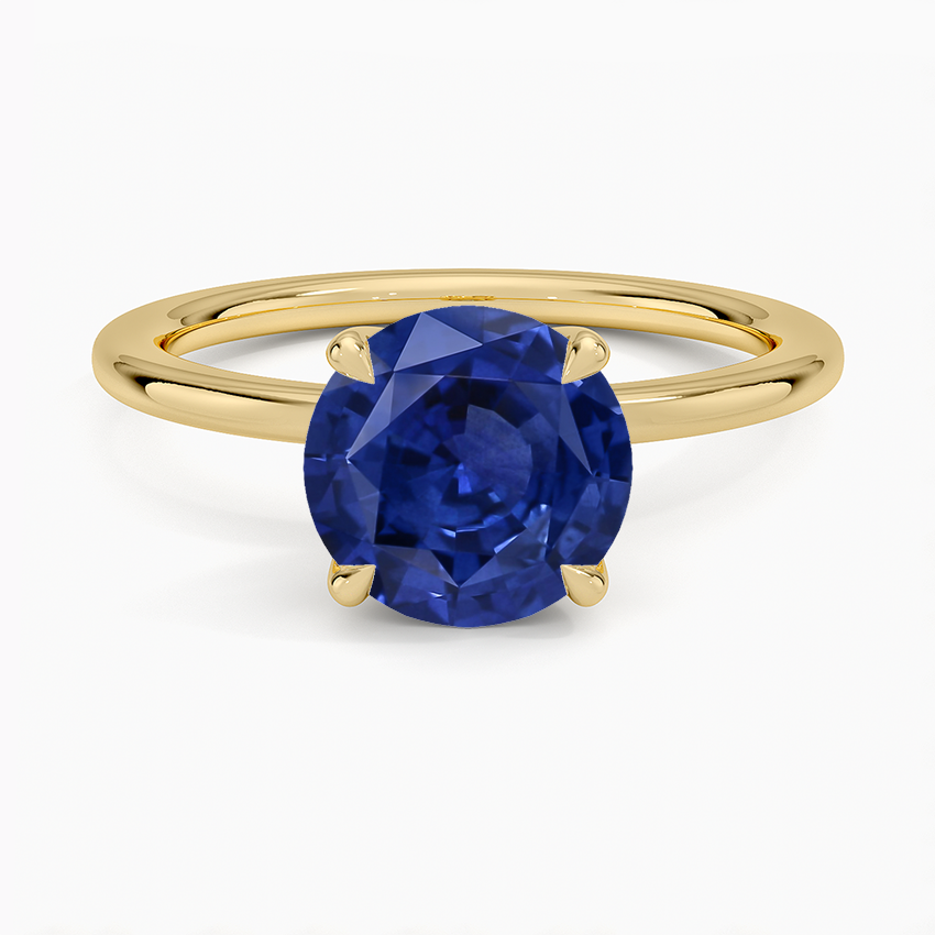 Sapphire 1.5mm Petite Elodie Perfect Fit Solitaire Ring in 14K Yellow Gold