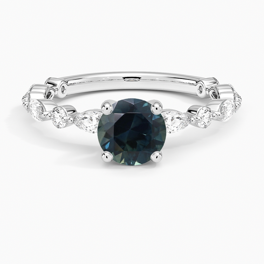 Sapphire Versailles Three-Quarter Coverage Diamond Ring (1/2 ct. tw.) in 18K White Gold