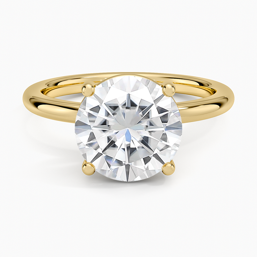 Moissanite Sydney Perfect Fit 2mm Solitaire Ring in 14K Yellow Gold