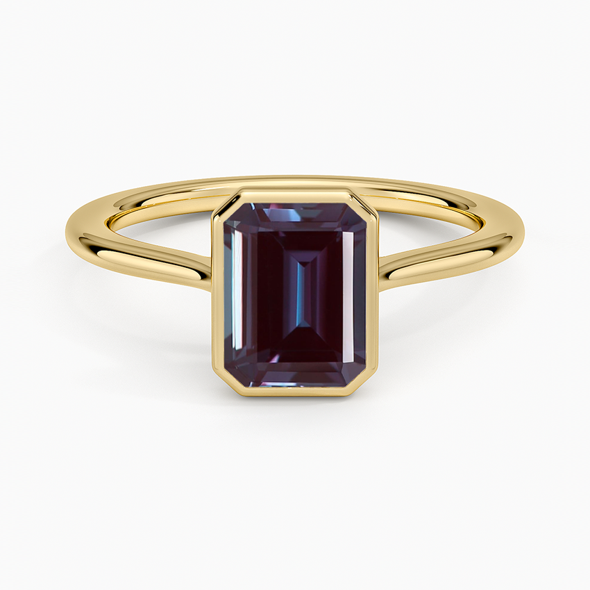 18K Yellow Gold 1.5mm Petite Luna Bezel Ring