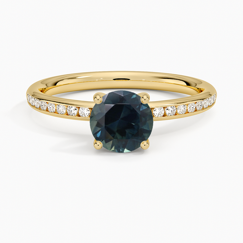 Sapphire Tabitha Channel Set Diamond Ring in 18K Yellow Gold