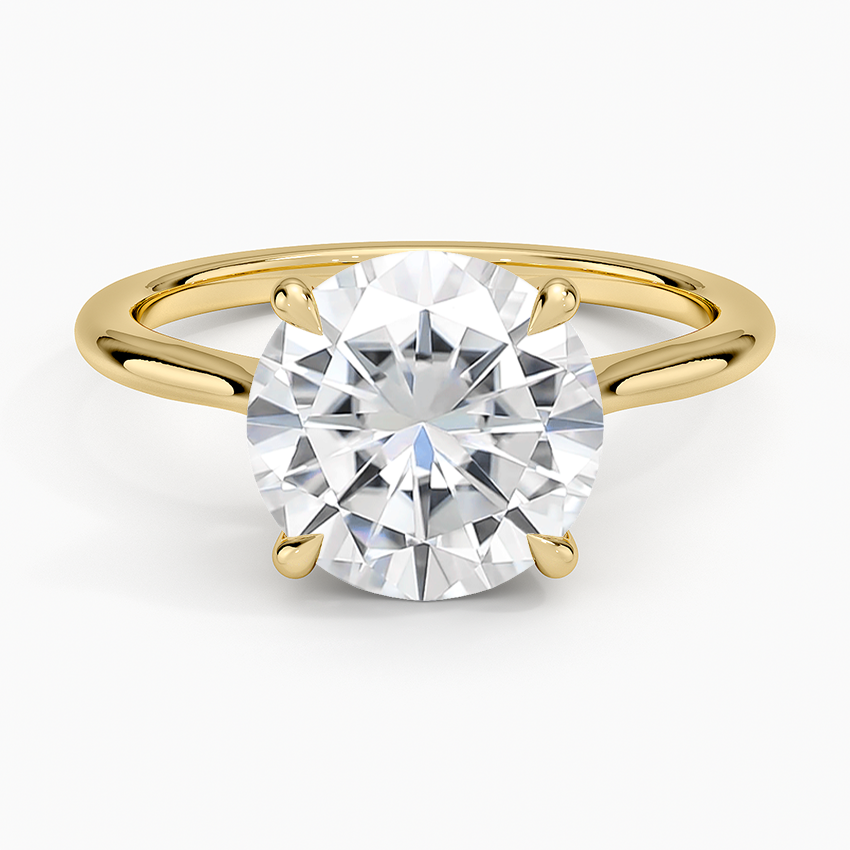Moissanite Elle Solitaire Ring in 14K Yellow Gold