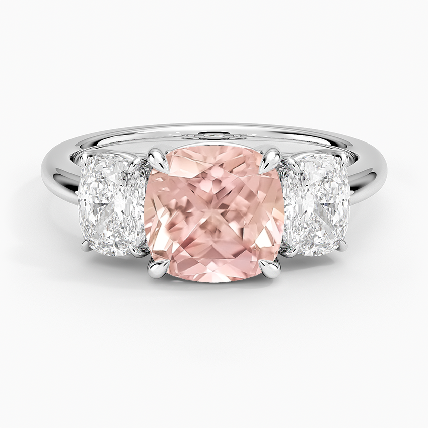 Lab Grown Elongated Cushion Sapphire Ring