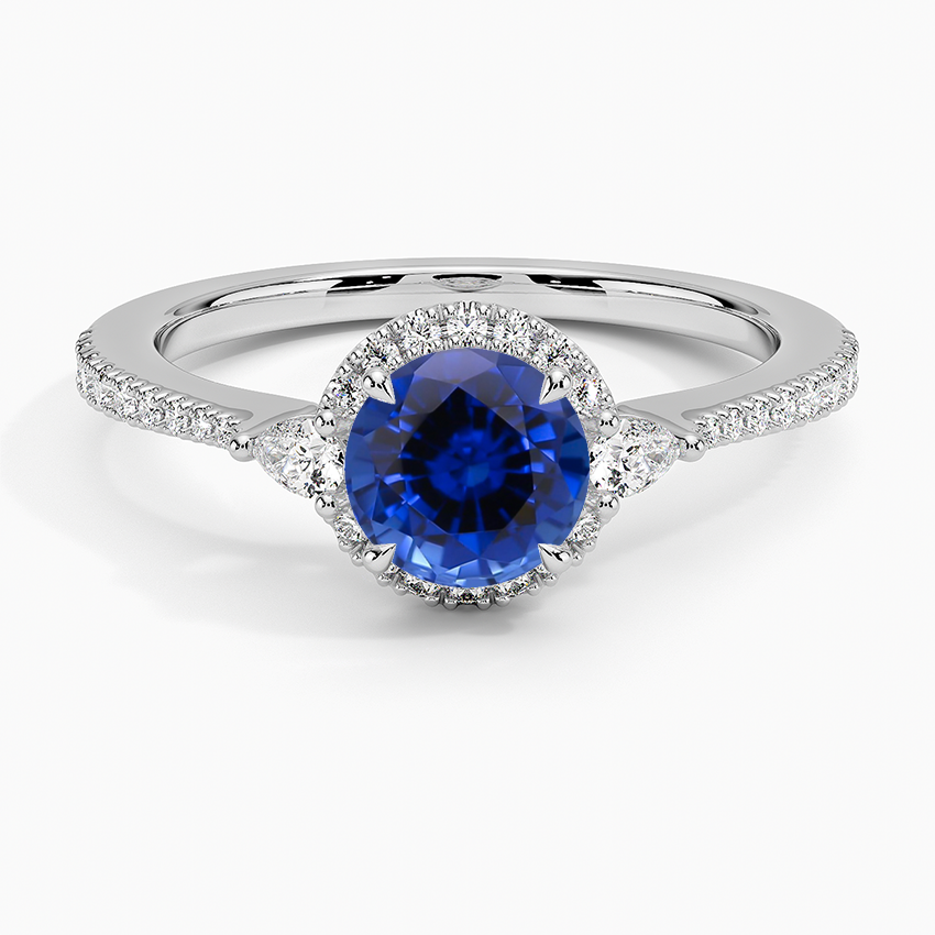 Sapphire Luxe Aria Halo Diamond Ring (1/4 ct. tw.) in 18K White Gold