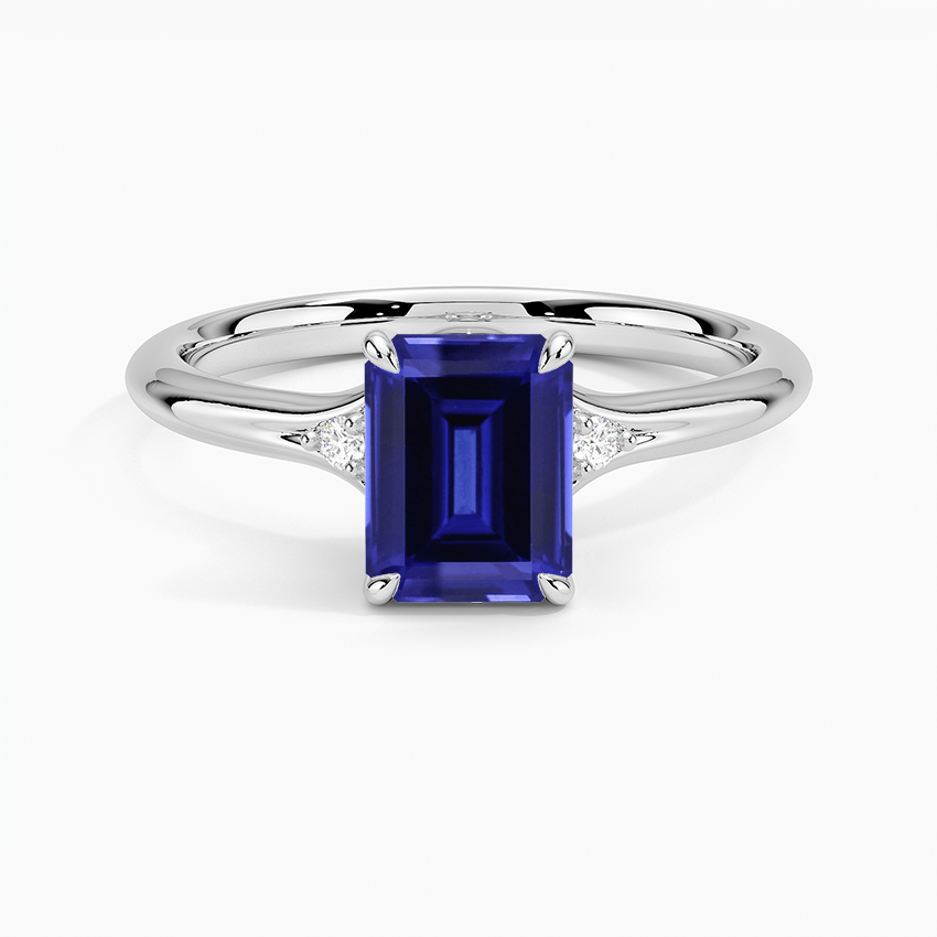 Sapphire Lena Diamond Ring in 18K White Gold