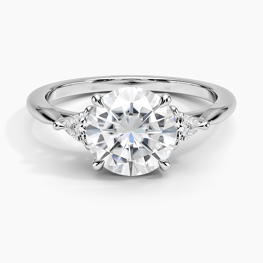 Moissanite Esprit Diamond Ring in 18K White Gold