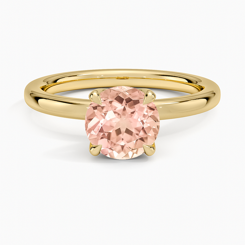 Lab Grown Sapphire 2mm Petite Elodie Perfect Fit Solitaire Ring in 18K Yellow Gold