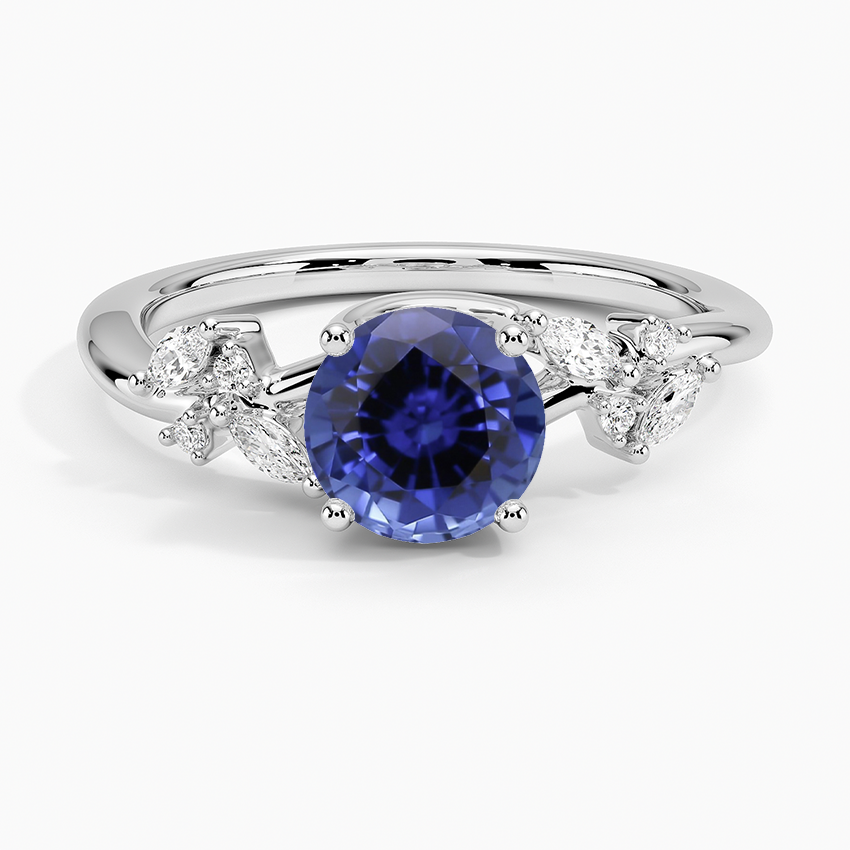 Sapphire Arden Diamond Ring in 18K White Gold