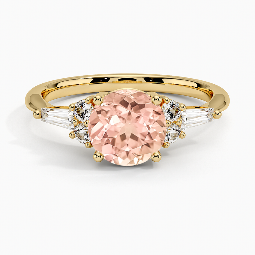 Lab Grown Sapphire Yvonne Diamond Ring in 18K Yellow Gold
