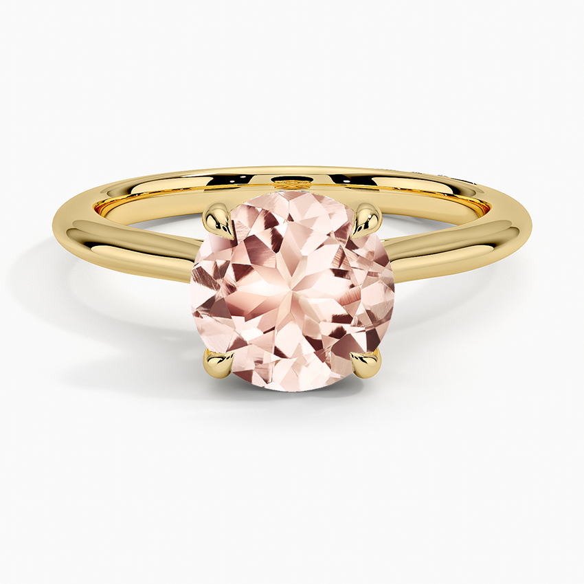 Morganite Tacori Founder's Petite Diamond Ring in 18K Yellow Gold