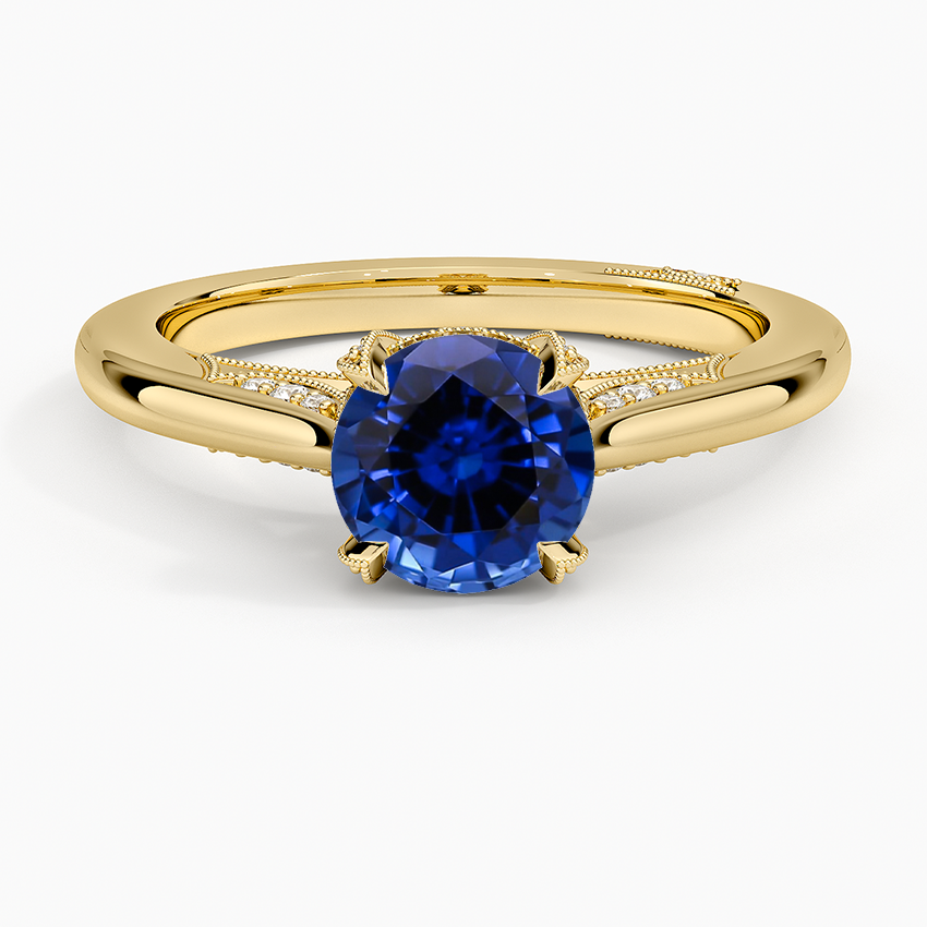 Lab Grown Sapphire Simply Tacori Diamond Ring (1/8 ct. tw.) in 18K Yellow Gold