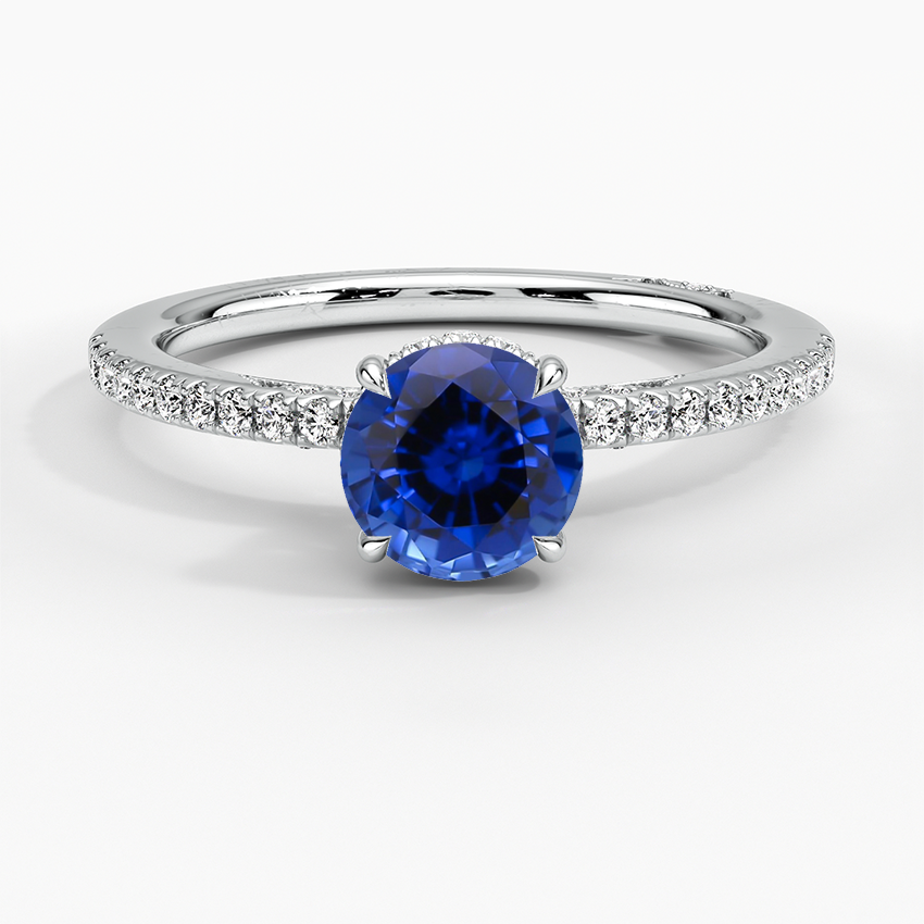Sapphire Simply Tacori Luxe Drape Diamond Ring in 18K White Gold