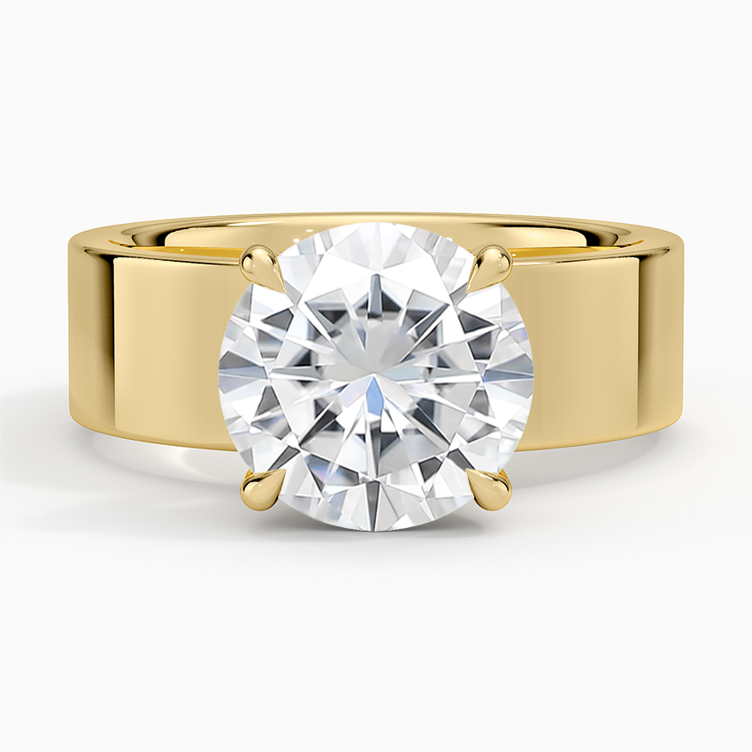 Moissanite Peyton 6mm Solitaire Ring in 14K Yellow Gold