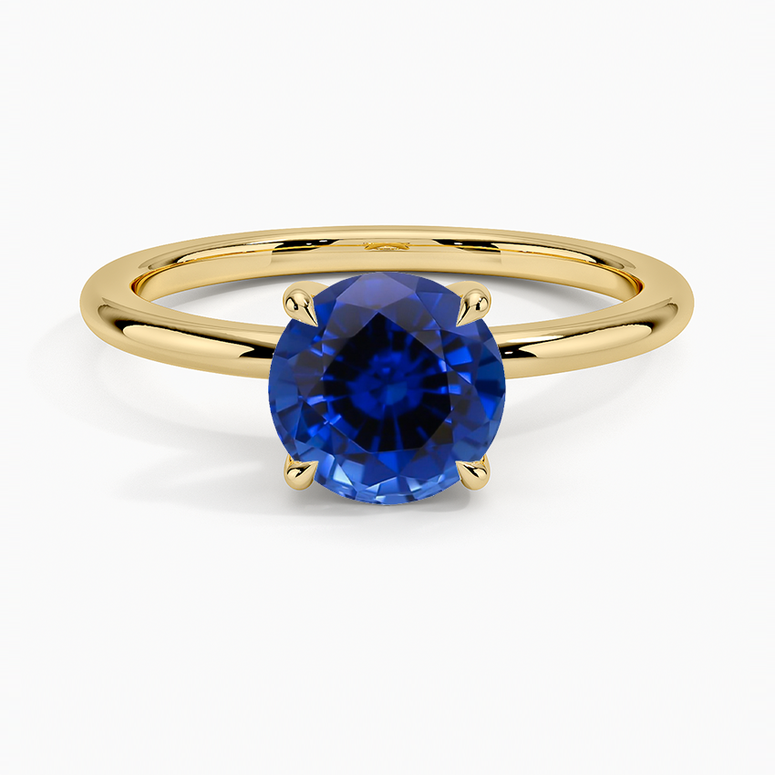Sapphire Fairmined 1.5mm Comfort Fit Ring in 18K Yellow Gold