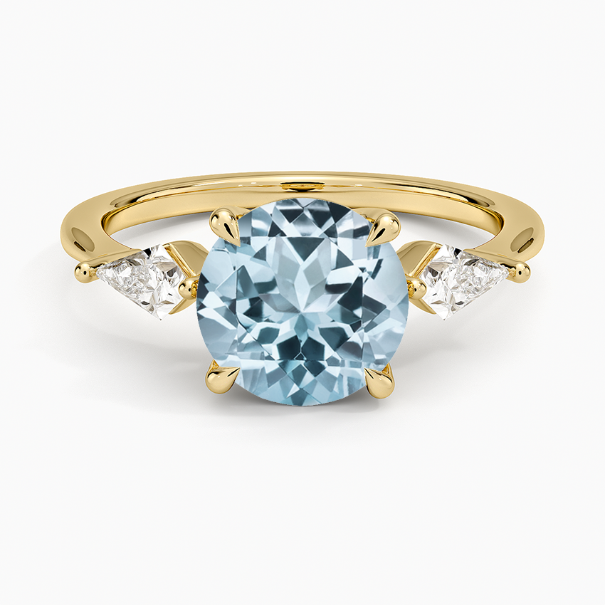 Aquamarine Luxe Cometa Three Stone Diamond Ring (1/3 ct. tw.) in 18K Yellow Gold
