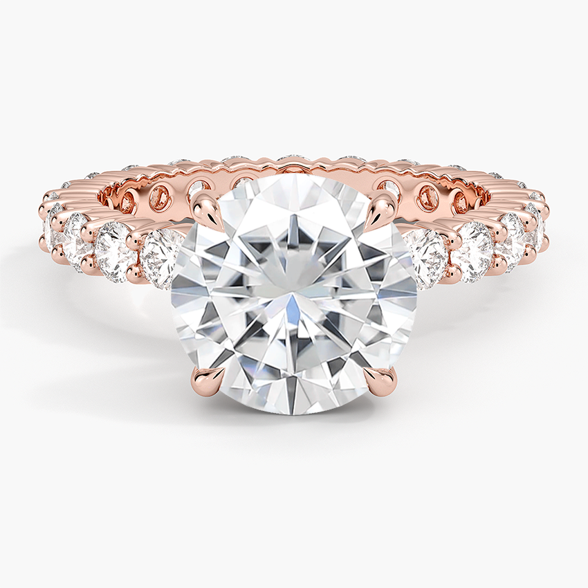 Moissanite Perfect Fit Eternity Diamond Ring (1 1/3 ct. tw.) in 14K Rose Gold