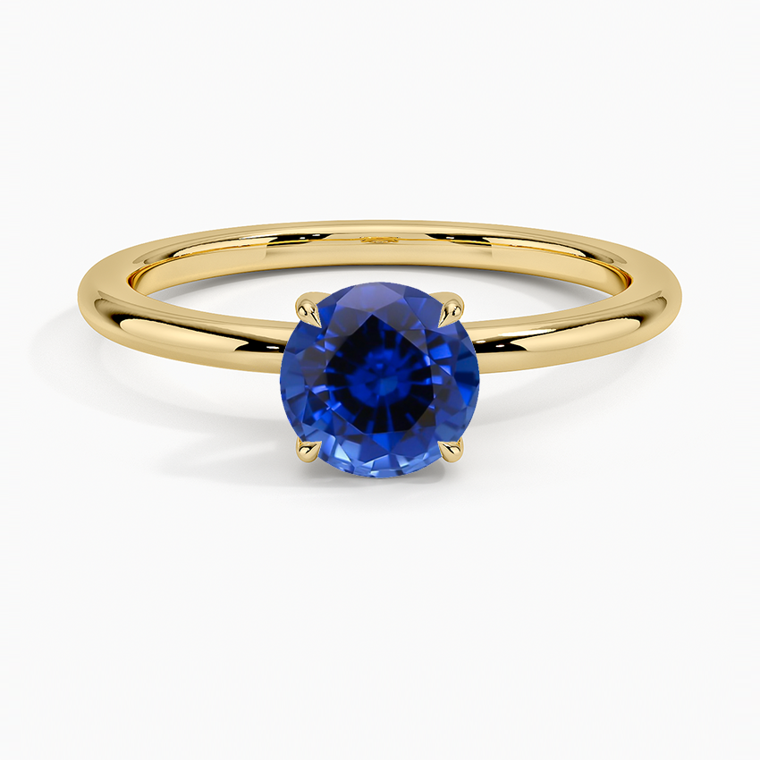 Sapphire Fairmined 1.5mm Comfort Fit Ring in 18K Yellow Gold