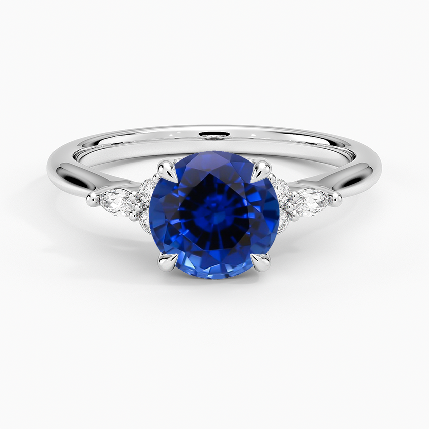 Sapphire Nadia Perfect Fit Diamond Ring in 18K White Gold