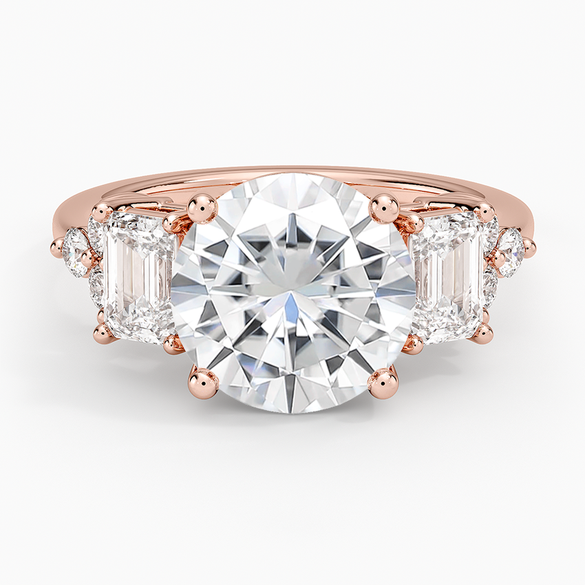 Moissanite Sabine Cluster Diamond Ring (1 ct. tw.) in 14K Rose Gold