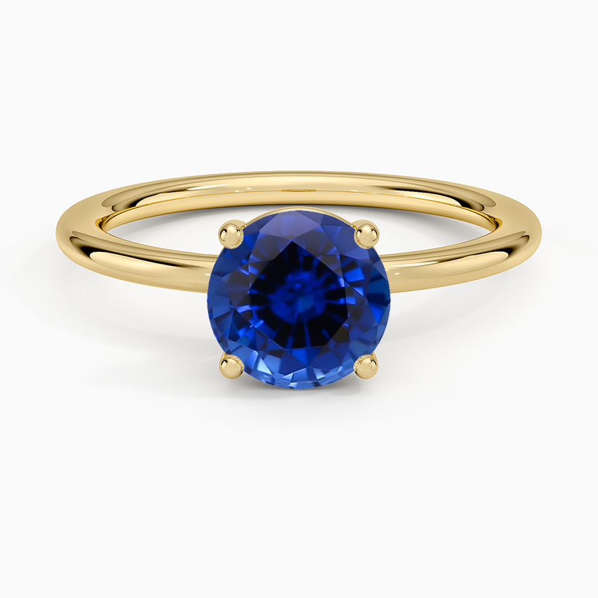 Sapphire Gwen Perfect Fit Solitaire Ring in 18K Yellow Gold