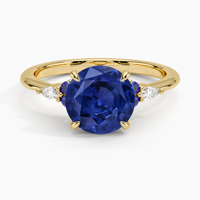 Sapphire Nadia Sapphire and Diamond Ring in 14K Yellow Gold