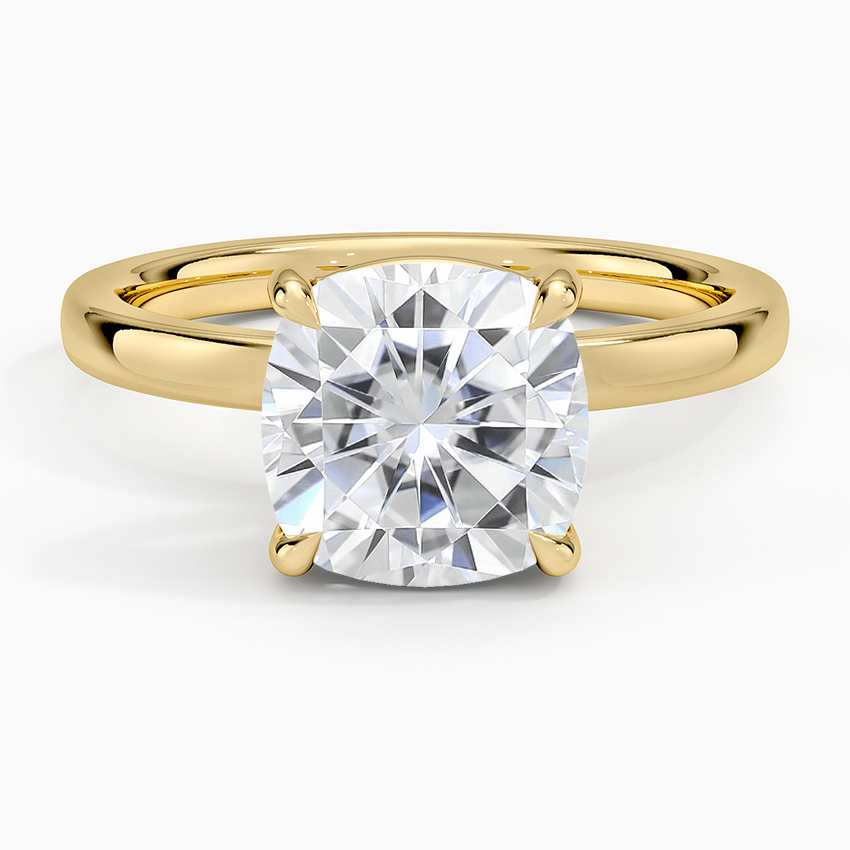 Moissanite Fairmined Perfect Fit Solitaire 2mm Ring in 18K Yellow Gold