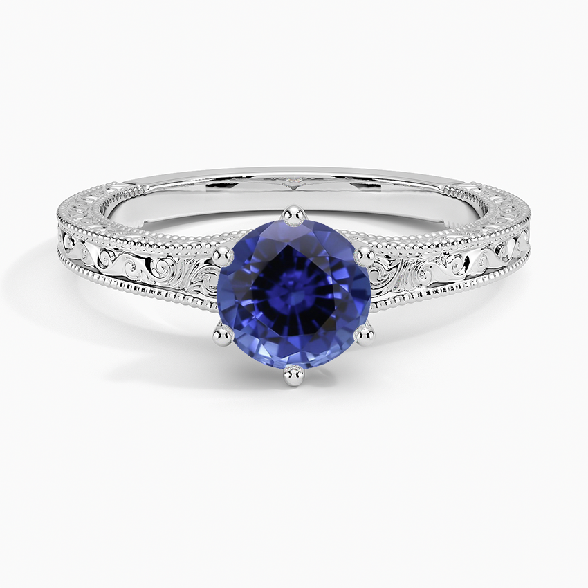 Sapphire Hudson Ring in 18K White Gold