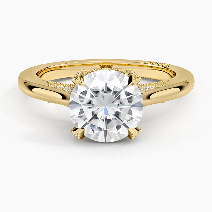 Moissanite Simply Tacori Diamond Ring (1/8 ct. tw.) in 18K Yellow Gold