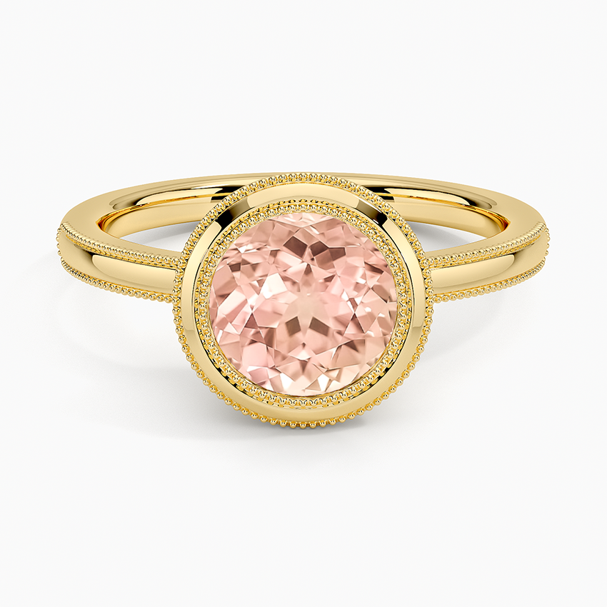 Lab Grown Sapphire Blair Bezel Ring in 18K Yellow Gold