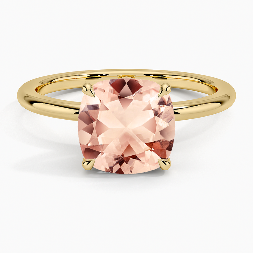 Morganite Fairmined 1.5mm Comfort Fit Ring in 18K Yellow Gold