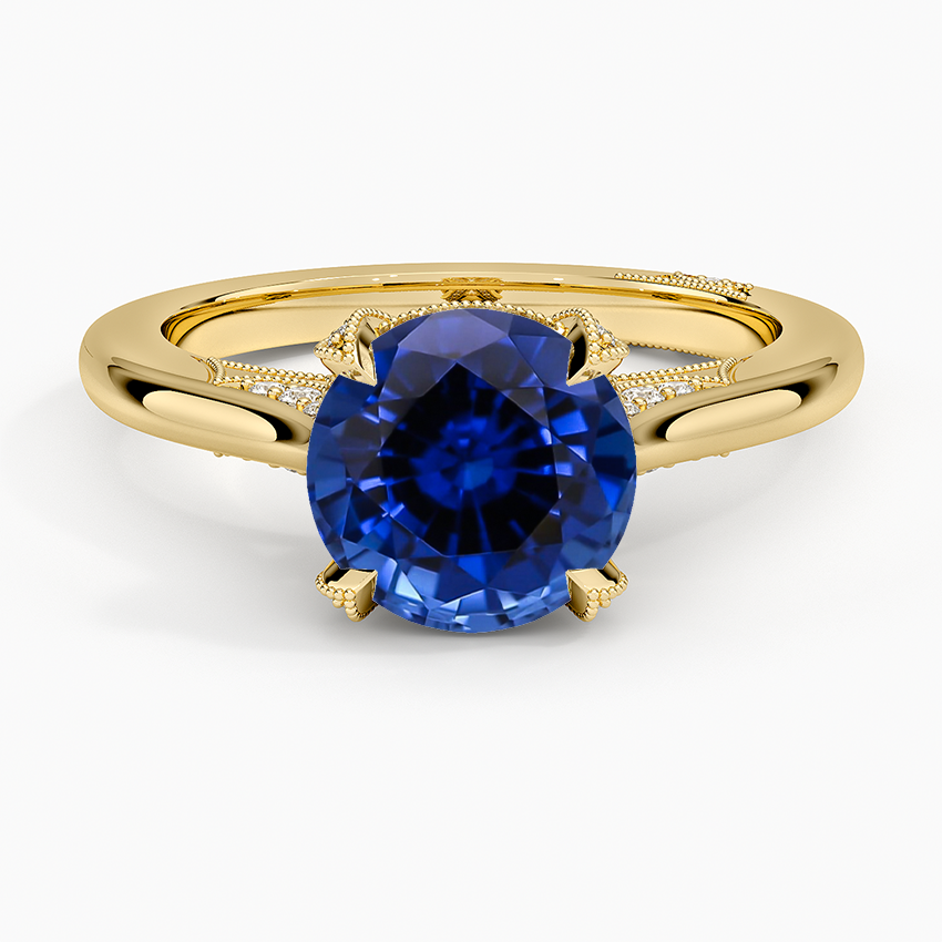 Lab Grown Sapphire Simply Tacori Diamond Ring (1/8 ct. tw.) in 18K Yellow Gold