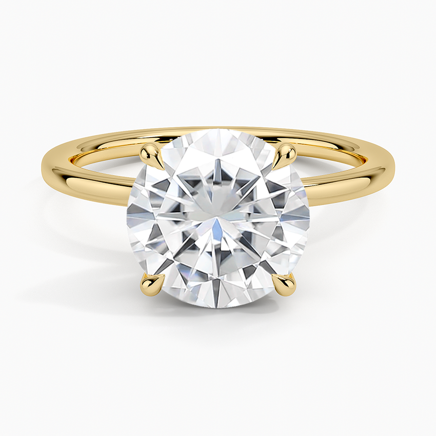 Moissanite Lumiere 1.5mm Diamond Ring in 14K Yellow Gold