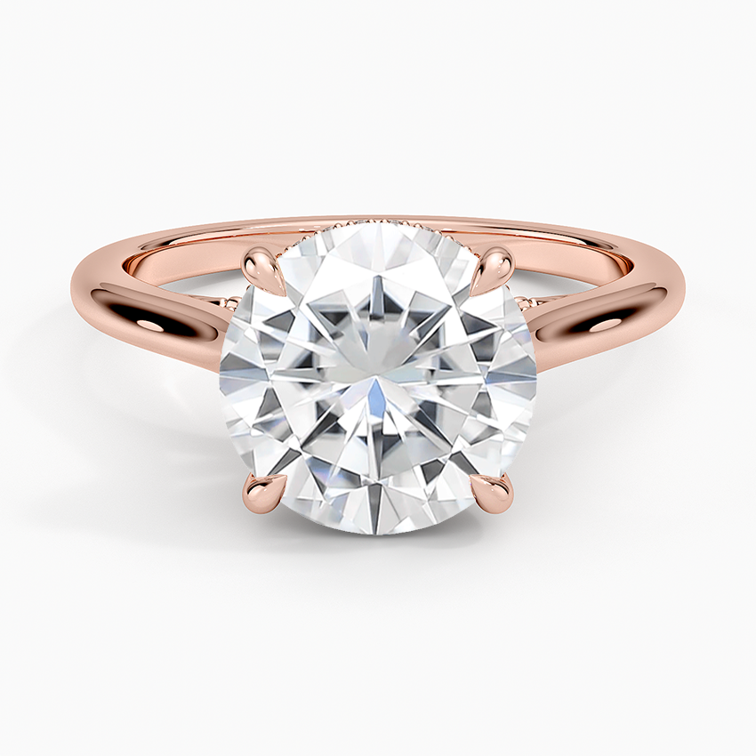 Moissanite Dawn 1.5mm Diamond Ring in 14K Rose Gold
