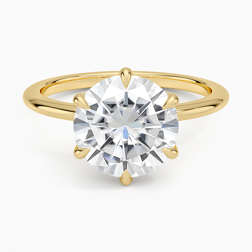 Moissanite Petite Esme 1.5mm Ring in 14K Yellow Gold