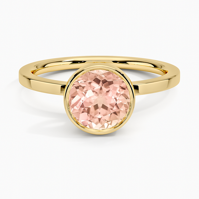 Lab Grown Sapphire Noemi Bezel Ring in 18K Yellow Gold