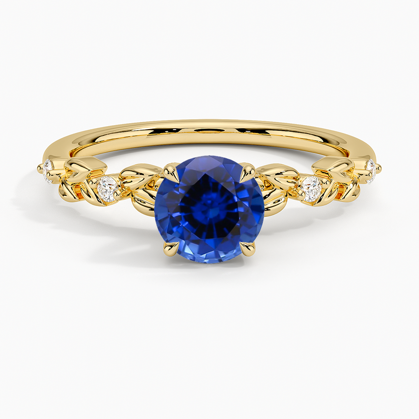Sapphire Briar Diamond Ring in 18K Yellow Gold