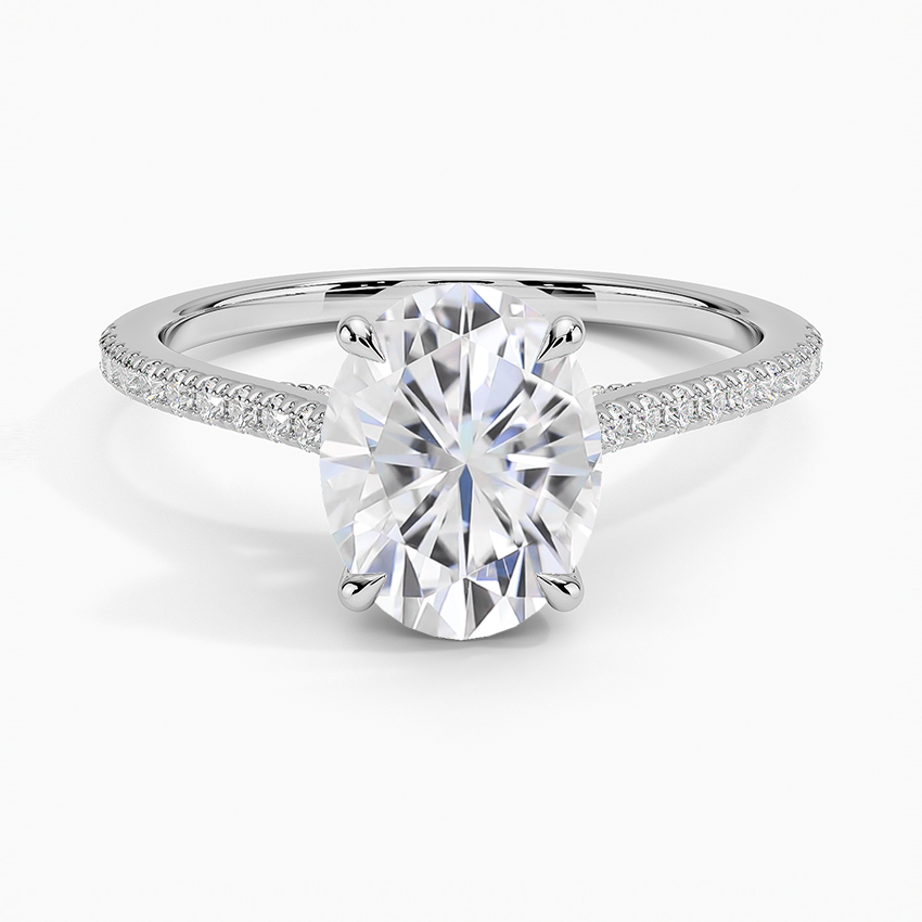 Moissanite Luxe Dawn Diamond Ring in 18K White Gold