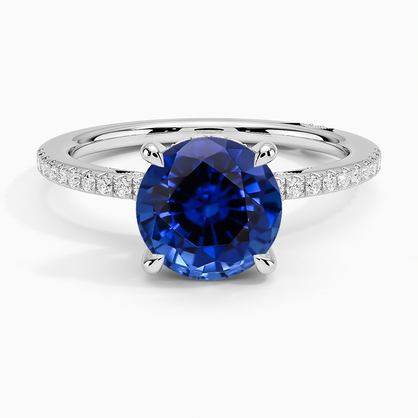 Lab Grown Sapphire Simply Tacori Classic Diamond Ring (1/5 ct. tw.) in 18K White Gold