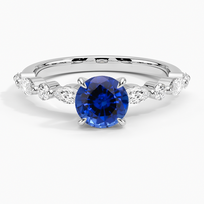 Sapphire Versailles Diamond Ring (1/3 ct. tw.) in 18K White Gold
