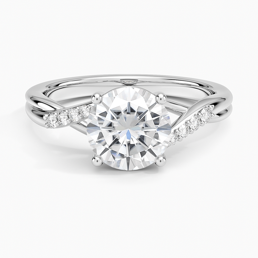 Moissanite Chamise Lab Diamond Ring (1/15 Ct. Tw.) in 14K White Gold
