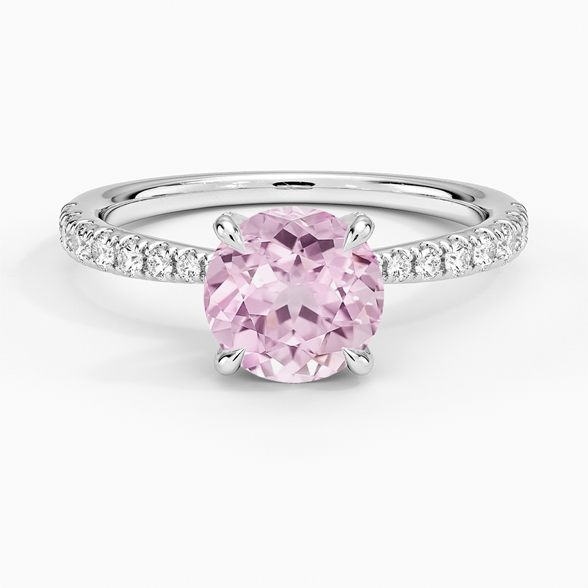Lab Grown Sapphire Freesia 2mm Diamond Ring (1/3 ct. tw.) in 18K White Gold