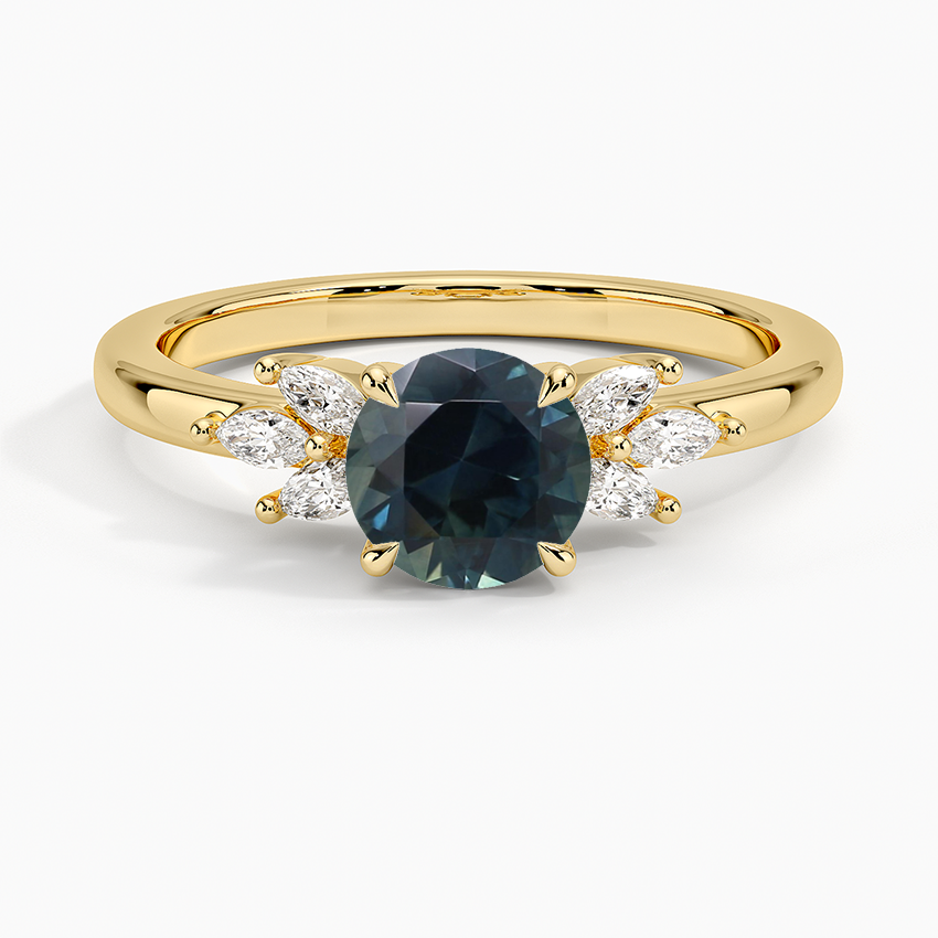 Sapphire Stella Diamond Ring in 18K Yellow Gold