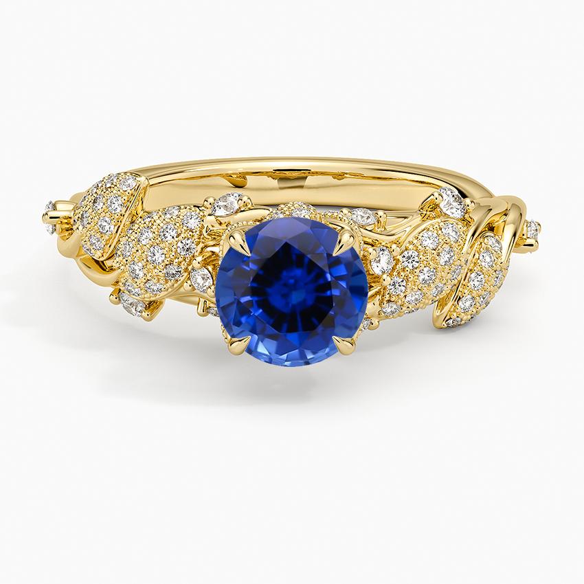 Sapphire Luxe Canopy Diamond Ring in 18K Yellow Gold
