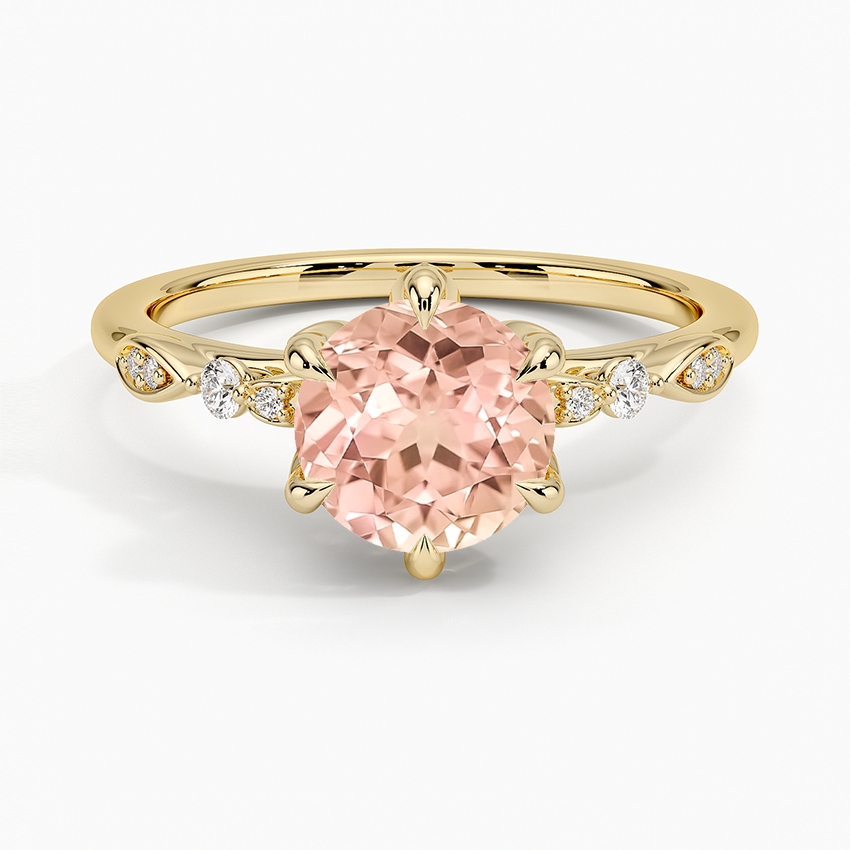 Lab Grown Sapphire Rochelle Diamond Ring in 18K Yellow Gold
