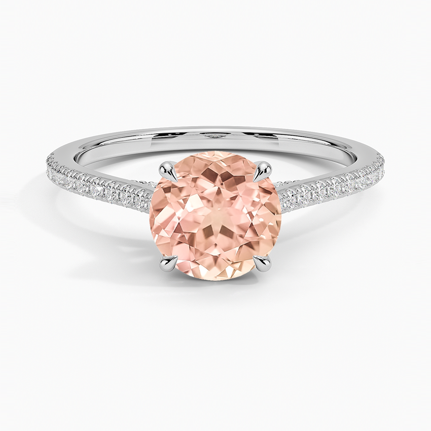 Lab Grown Sapphire Luxe Dawn Diamond Ring in 18K White Gold