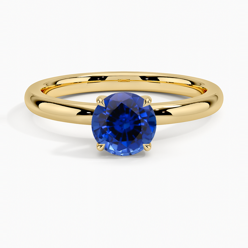 Sapphire Fairmined 2mm Solitaire Ring in 18K Yellow Gold