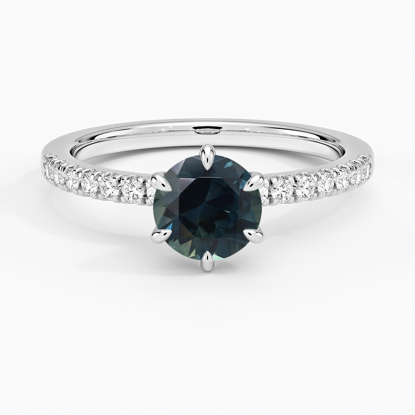 Sapphire Bliss Six-Prong Diamond Ring (1/6 ct. tw.) in 18K White Gold